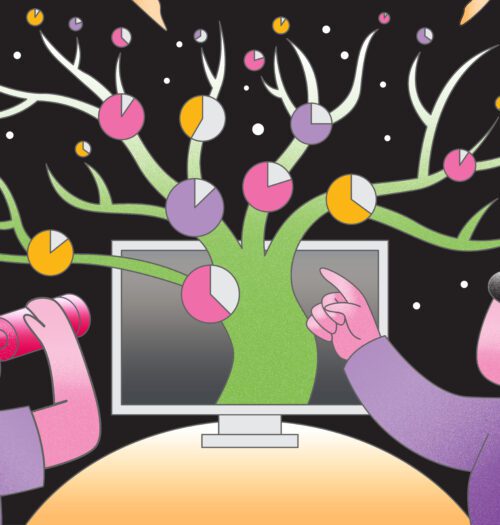 Tree test website comparison artwork
